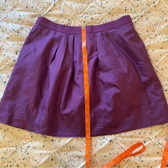 J crew Purple Pleated Mini Bubble Silk Taffeta tulle Skirt Size 4 - Picture 10 of 14